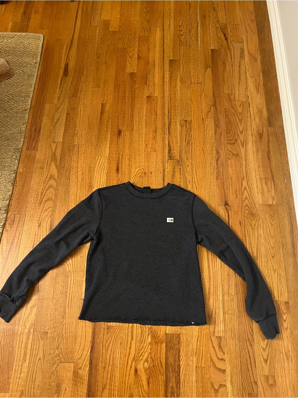The North Face Men's Charcoal Crewneck Sweater cropped
